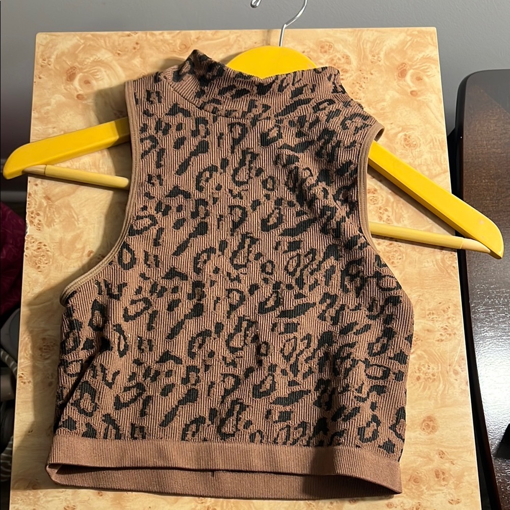 Bozzolo Animal Print Knit Top
